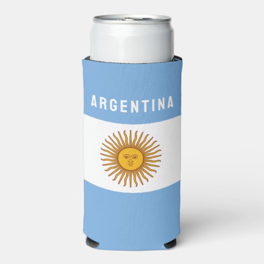 Argentinië Zuid-Amerika Vlag Buenos Aires Seltzer Blikjeskoeler (Seltzer Voorkant)