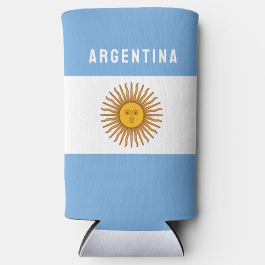 Argentinië Zuid-Amerika Vlag Buenos Aires Seltzer Blikjeskoeler (Voorkant)