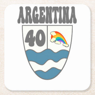 Argentinien Ruta 40 Autobahnschild mit Regenbogen Kartonnen Onderzetters