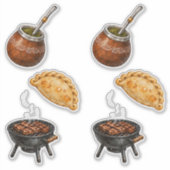 Argentino Mate, Empanada & Asado Sticker (Voorkant)