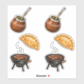 Argentino Mate, Empanada & Asado Sticker (Vel)