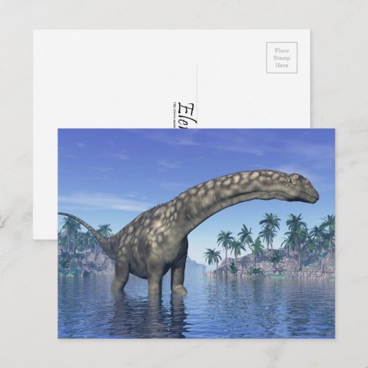 Argentinosaurus dinosaur - 3D rendering Briefkaart (Voorkant / Achterkant)