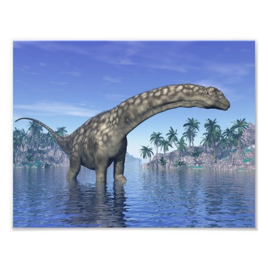 Argentinosaurus dinosaur - 3D rendering Foto Afdruk (Voorkant)