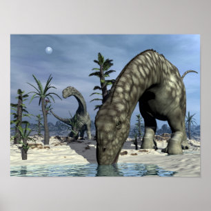 Argentinosaurus dinosaur drink poster