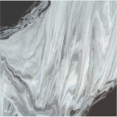 Argentum Abstract Silver Gray Black Fluid Art Sticker (Voorkant)