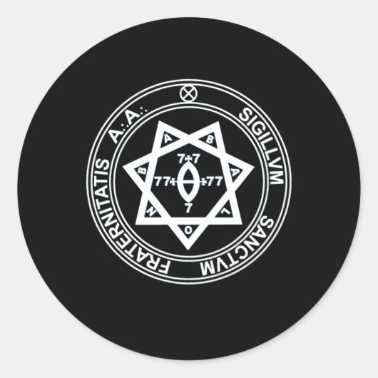 Argentum Astrum Seal Aa Thelema Magick Occult Will Ronde Sticker (Voorkant)