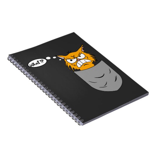 ärgerliche Katze in Brusttasche Notitieboek (Rechterzijde)