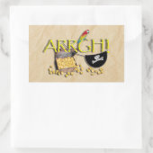 ARGH! Met Pirate Treasure, Parrot & Eye Patch Rechthoekige Sticker (Tas)
