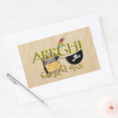 ARGH! Met Pirate Treasure, Parrot & Eye Patch Rechthoekige Sticker (Envelop)