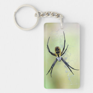 Argiope Garden Spider Acrylische Sleutelhanger