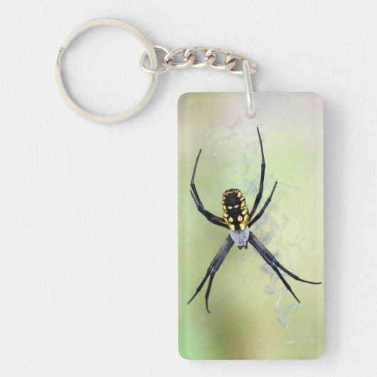 Argiope Garden Spider Acrylische Sleutelhanger (Voorkant)