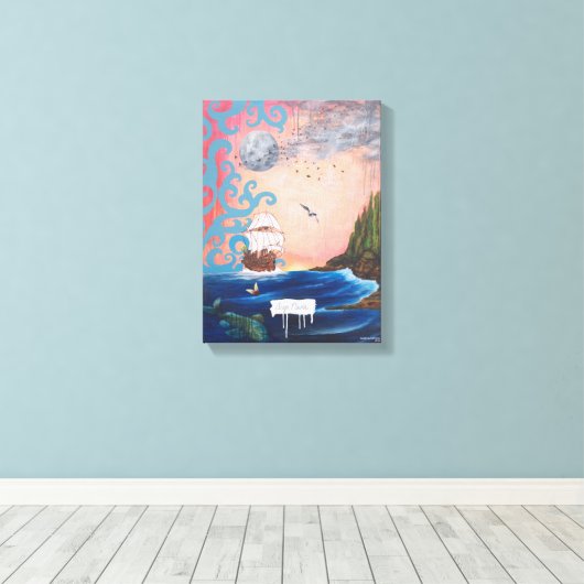 Argo Navis van Josephine DeFrancis Wrapped Canvas Afdruk (Insitu (Houten vloer))