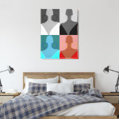 Argolas de muitas faces canvas afdruk (Insitu (Slaapkamer))