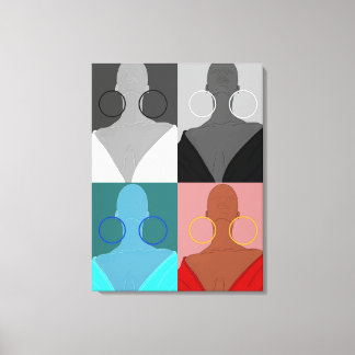 Argolas de muitas faces canvas afdruk