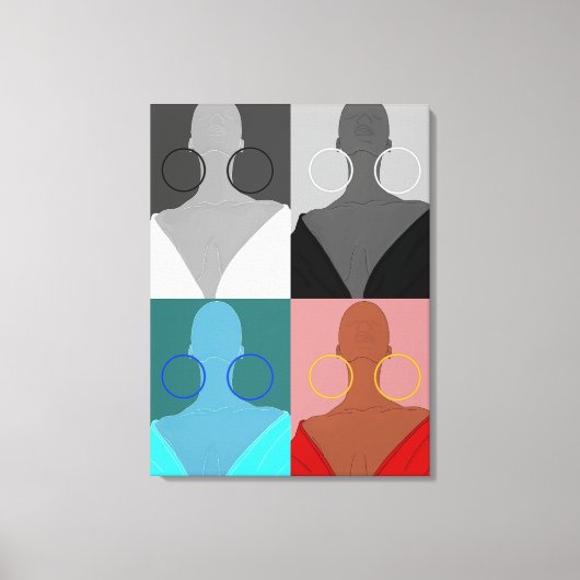 Argolas de muitas faces canvas afdruk (Voorkant)
