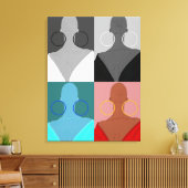 Argolas de muitas faces canvas afdruk (Insitu (Woonkamer))