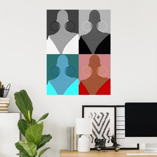 Argolas de muitas faces poster (Thuiskantoor)