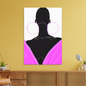 Argolas original - deep pink canvas afdruk (Insitu (Woonkamer))
