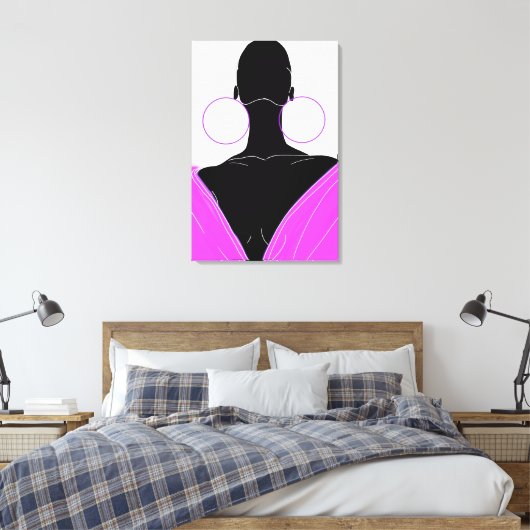 Argolas original - deep pink canvas afdruk (Insitu (Slaapkamer))