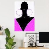 Argolas original - deep pink poster (Thuiskantoor)