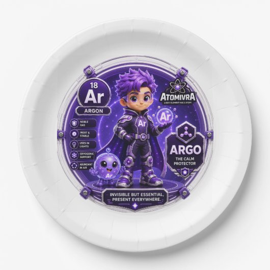 ARGON-BALLON PAPIEREN BORDJE (Voorkant)