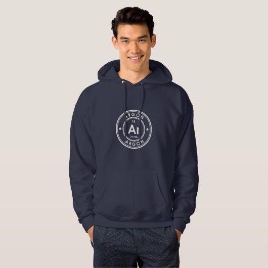 Argon Element Blue Hoodie (Voorkant volledig)