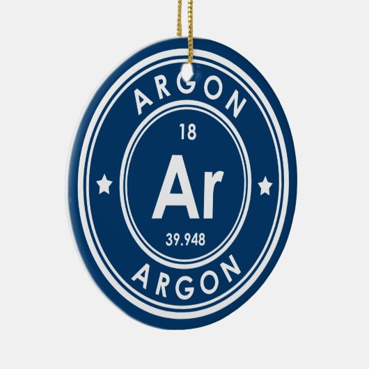 Argon Element Blue Keramisch Ornament (Rechts)