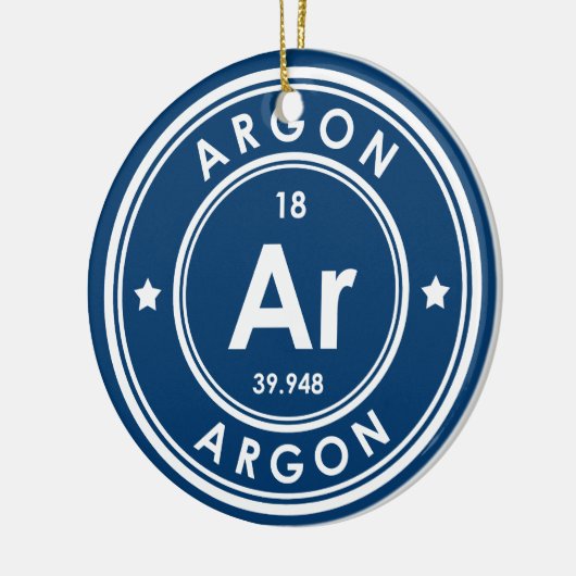 Argon Element Blue Keramisch Ornament (Links)