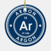Argon Element Blue Keramisch Ornament (Achterkant)