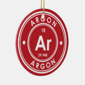 Argon Element Red Keramisch Ornament (Rechts)