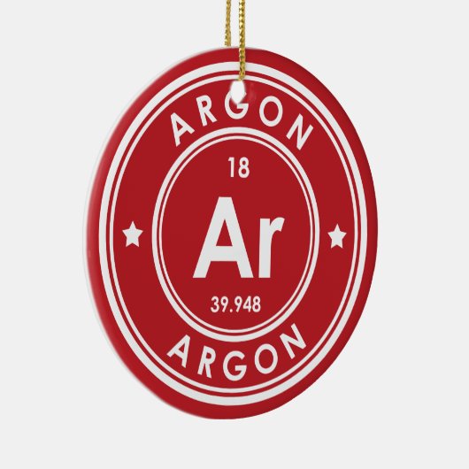 Argon Element Red Keramisch Ornament (Rechts)