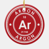 Argon Element Red Keramisch Ornament (Achterkant)