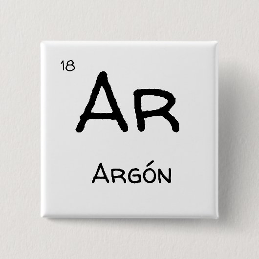 argon gas vierkante button 5,1 cm (Voorkant)
