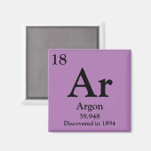 Argon Periodieke Tabel Magneet (Voorkant / Achterkant)