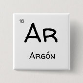argon vierkante button 5,1 cm (Voorkant)