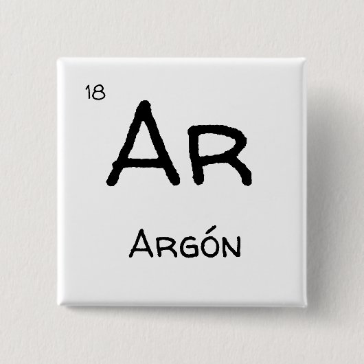 argon vierkante button 5,1 cm (Voorkant)