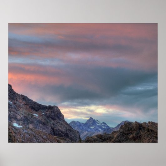 Argonaut Peak, zonsondergang Poster (Voorkant)