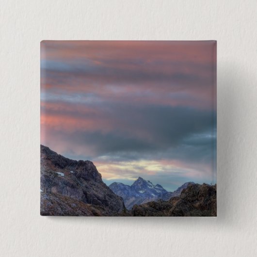 Argonaut Peak, zonsondergang Vierkante Button 5,1 Cm (Voorkant)