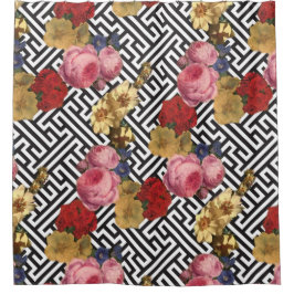 Argos Floral Douchegordijn