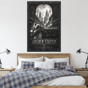Argren Station Dystopische Zoltanis Plaza Stadsgez Canvas Afdruk