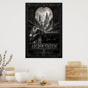 Argren Station Dystopische Zoltanis Plaza Stadsgez Poster