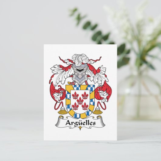 Arguelles Family Crest Briefkaart (Staand voorkant)