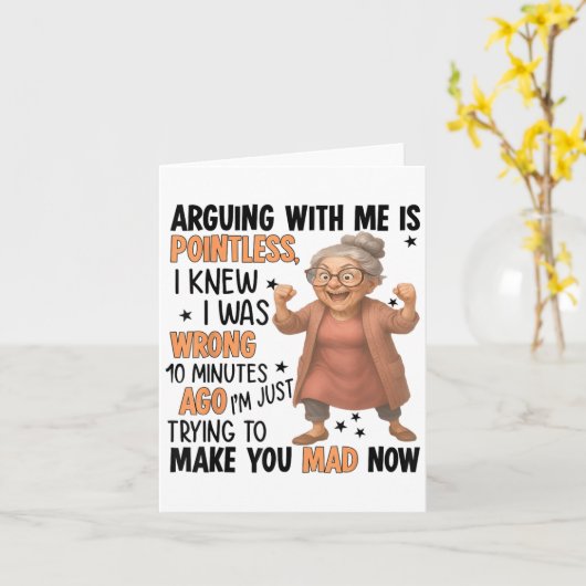 Arguing With Me Is Intless I Knew Was Wrong 10 Min Kaart (Gele Bloem)