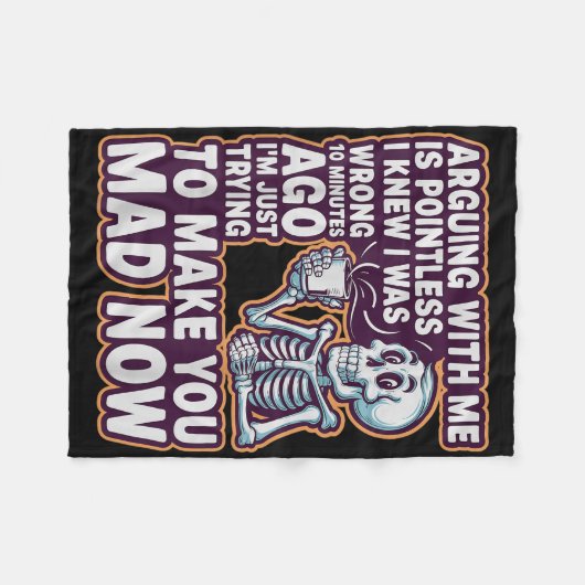 Arguing With Me Is Pointless _ Funny Sarcastic Rel Fleece Deken (Voorkant (Horizontaal))