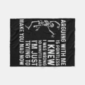 Arguing With Me Is Pointless I Was Knew I Was Wron Fleece Deken (Voorkant (Horizontaal))