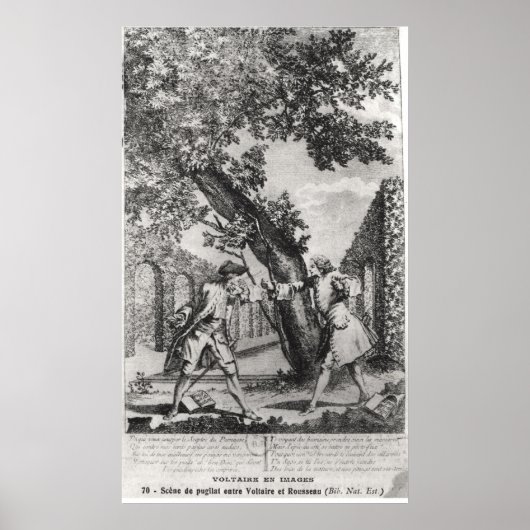 Argument tussen Jean-Jacques Rousseau Poster (Voorkant)