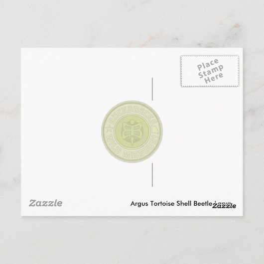 Argus Tortoise Shell Beetle Larva Briefkaart (Achterkant)