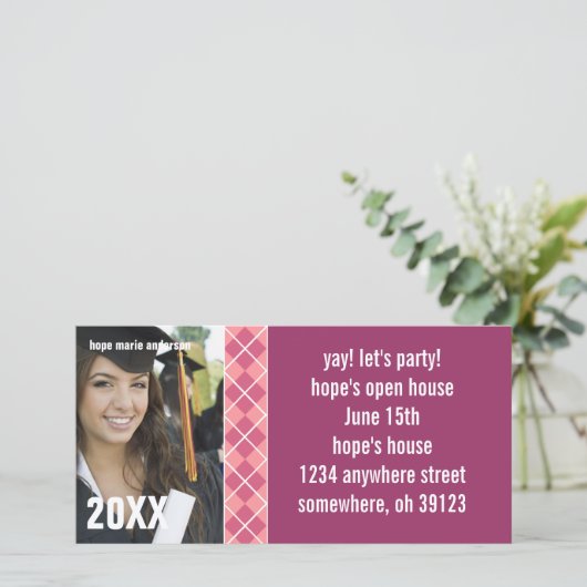 Argyle Afsluitbal Foto's 2010 Afstudeeruitnodiging (Staand voorkant)