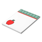 Argyle Apple Teacher's School Notitieblok Cadeau (Linkerzijde)