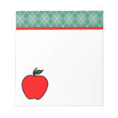 Argyle Apple Teacher's School Notitieblok Gift (Voorkant)